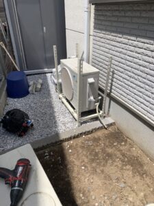 2段置き架台を組み立て