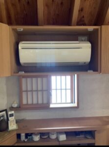 隠蔽配管のエアコン工事例