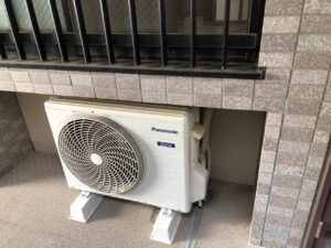 中古エアコン設置後の画像
