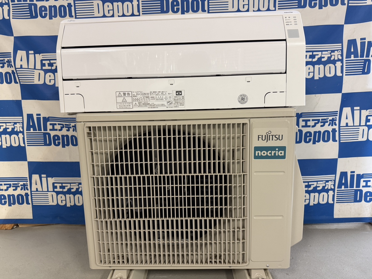 【中古】富士通ゼネラル ノクリア 23年モデル 主に6畳 AS-C222M-W 100V ￥29,800（税込み）