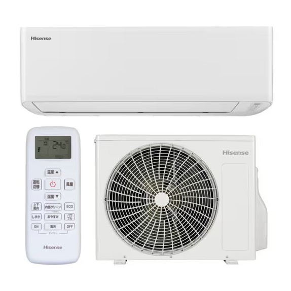 ハイセンス 25年 Jシリーズ 主に6畳 HA-J22H-W100V ￥35,800（税込み）
