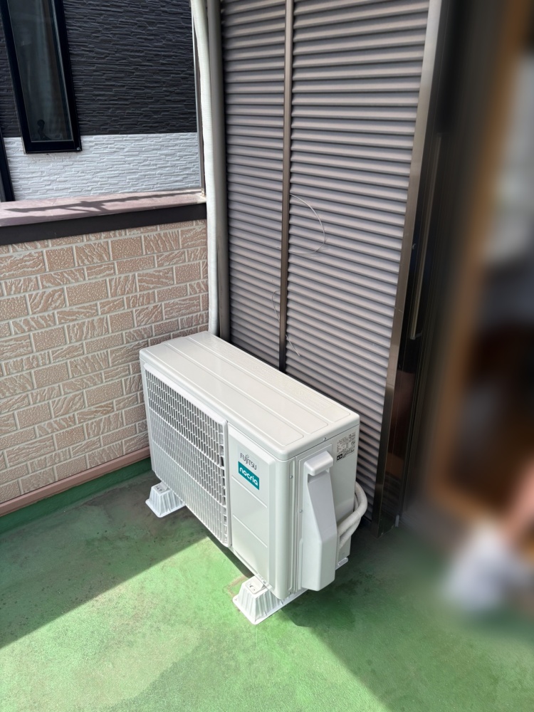 立川市施工後室外機