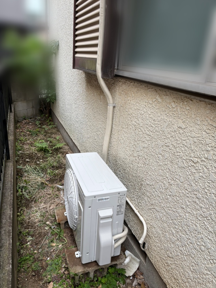 調布市施工後室外機