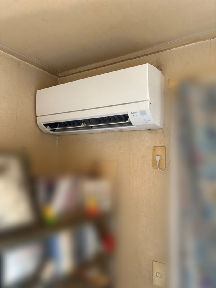 東京都あきる野市で三菱霧ヶ峰10畳用を入れ替え｜MSZ-GV2825・外カバー再利用