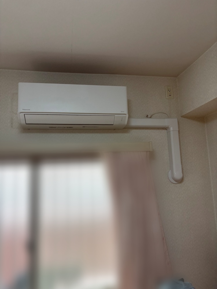 東京都東大和市でパナソニック6畳用2台を入れ替え|CS-225DFL・特殊隠ぺい配管スペース通し