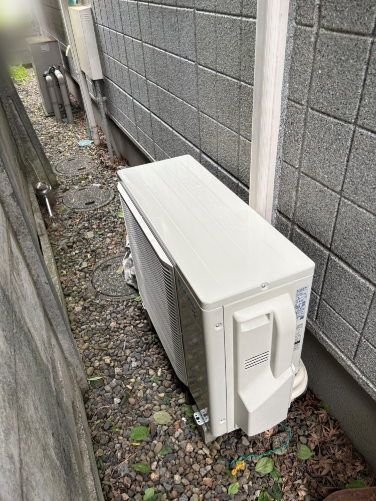 立川市施工後室外機